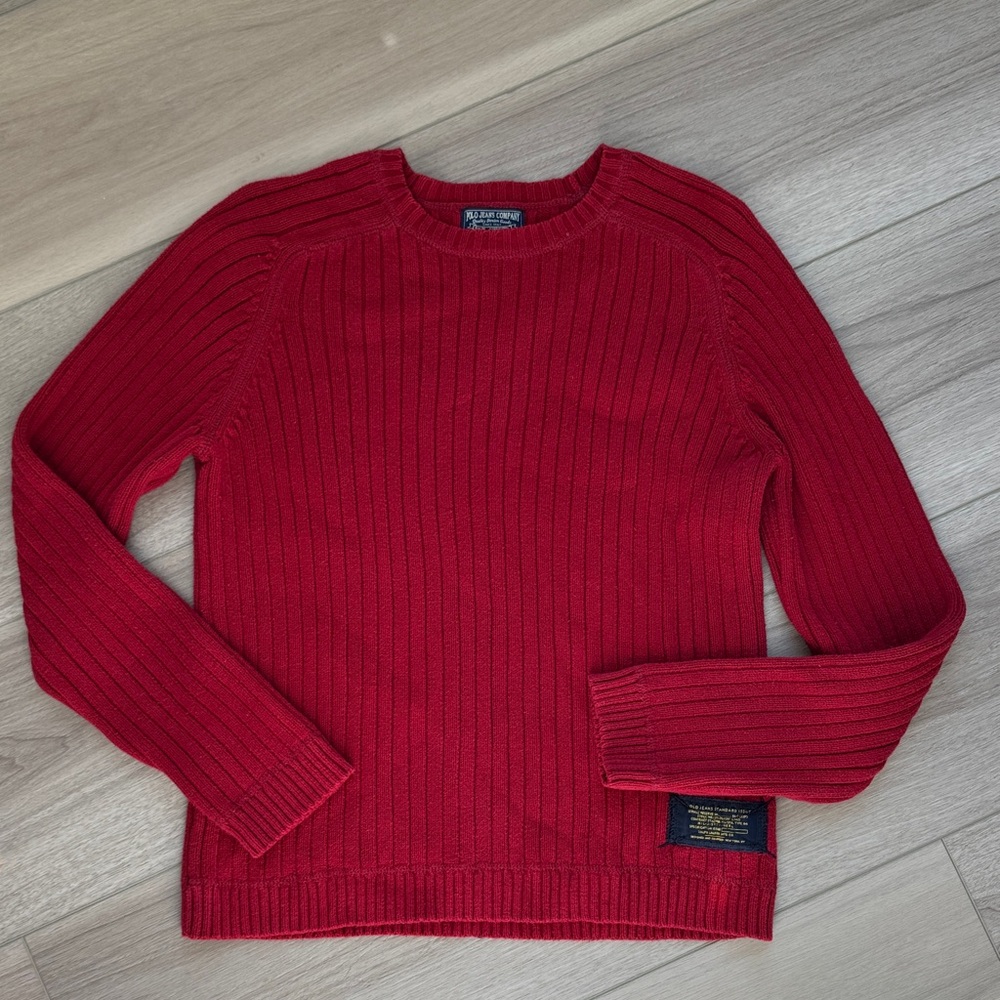 Ralph Lauren Men's Vibrant Red Crewneck Sweater